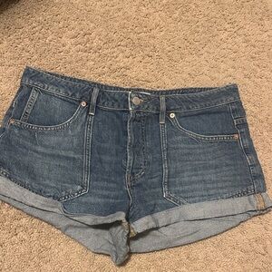 We The Free Dark Blue Jean Shorts